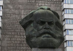 Das Karl Marx Monument in Chemnitz
