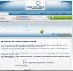 Scrrenshot Backlink Checker  European-Business-Connect.de