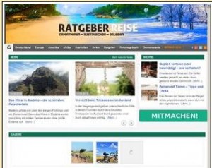 Screenshot des Webprojektes Reise-Ratgeber.info